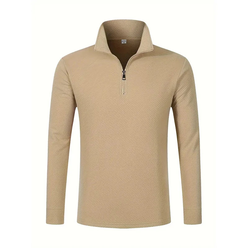 Suéter Slim Masculino com Zíper - 100% Algodão