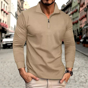Suéter Slim Masculino com Zíper - 100% Algodão