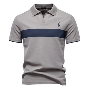AIOPESON Camisa polo listrada masculina