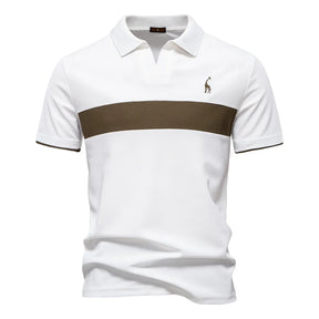 AIOPESON Camisa polo listrada masculina