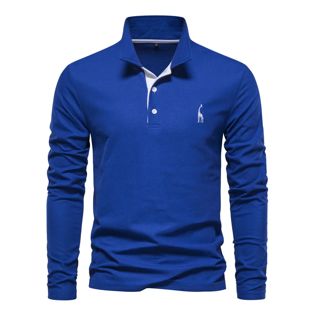 Camisa Polo Masculina AIOPESON Manga Longa