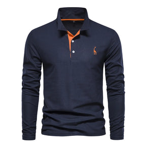 Camisa Polo Masculina AIOPESON Manga Longa