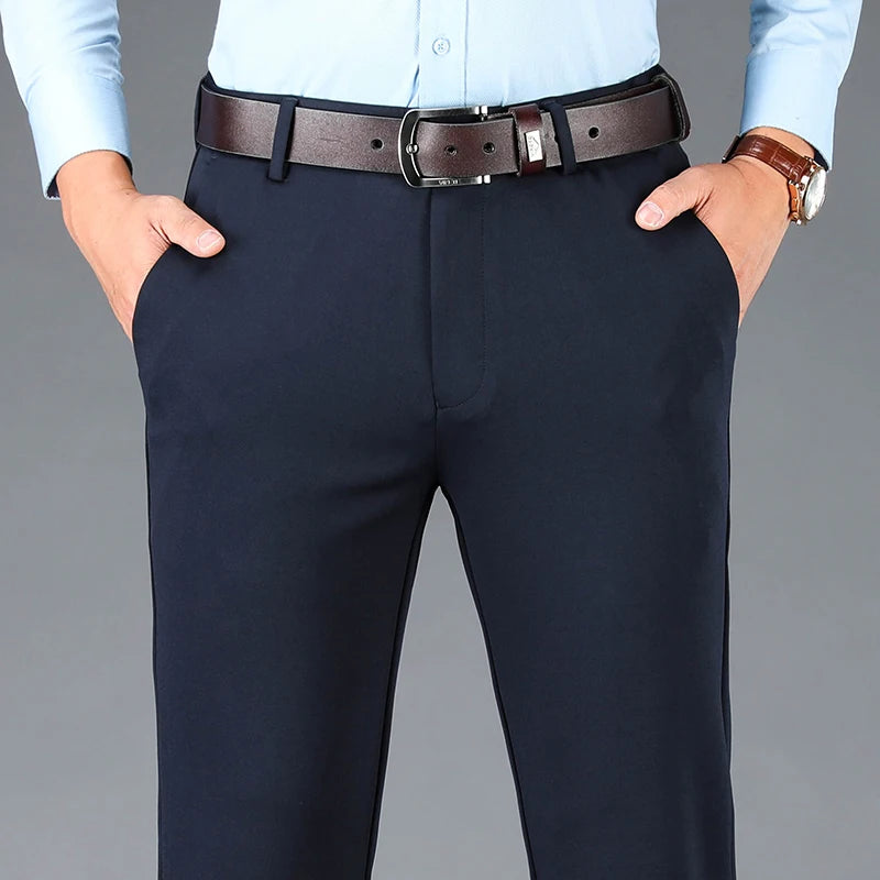 Calça Masculina de Terno Casual com Elastano