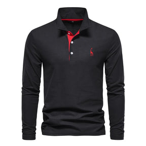 Camisa Polo Masculina AIOPESON Manga Longa
