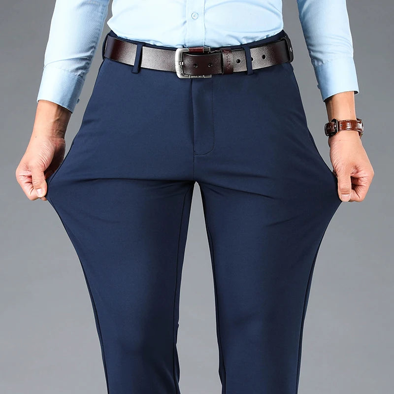 Calça Masculina de Terno Casual com Elastano