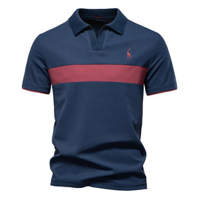 AIOPESON Camisa polo listrada masculina