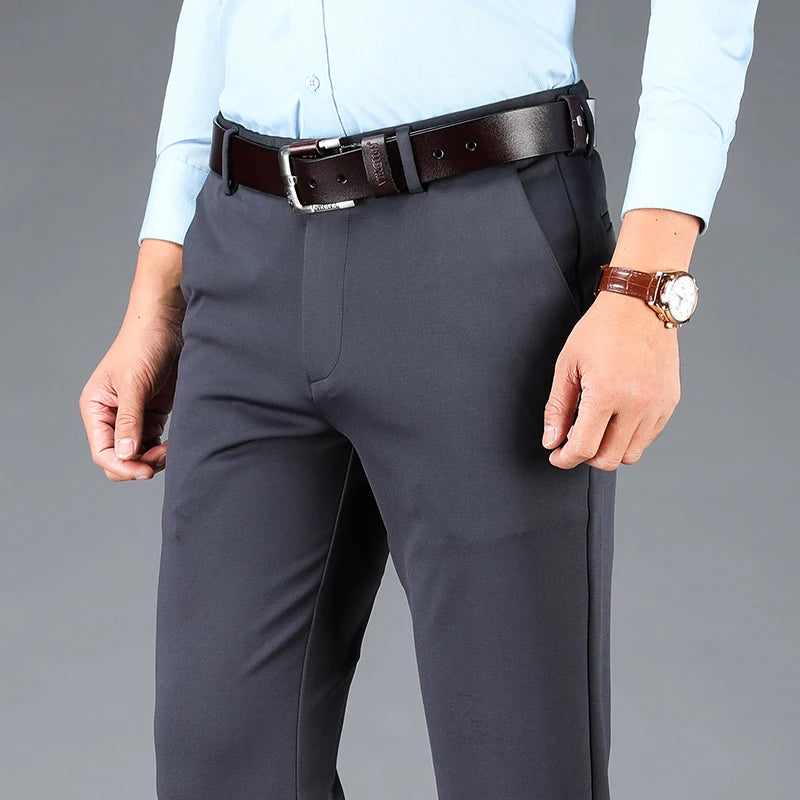 Calça Masculina de Terno Casual com Elastano