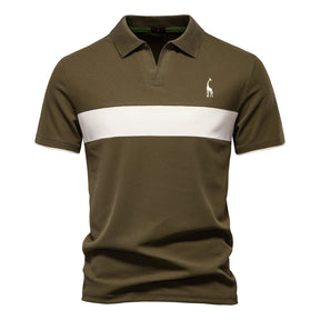 AIOPESON Camisa polo listrada masculina