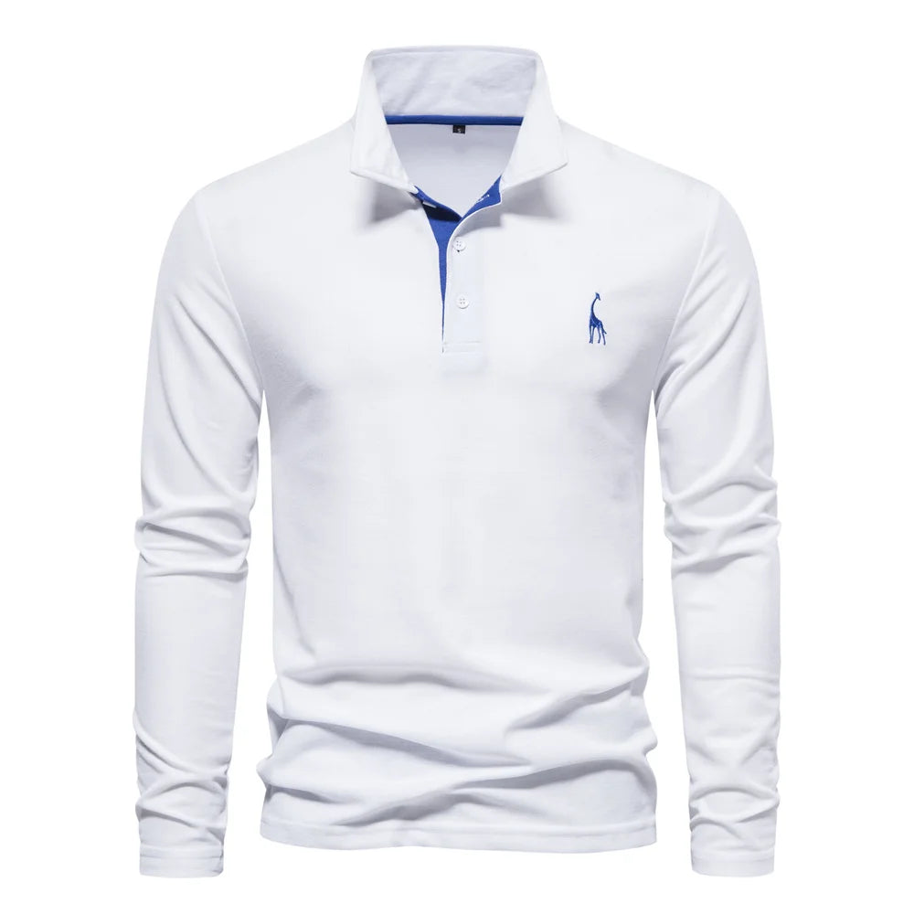 Camisa Polo Masculina AIOPESON Manga Longa