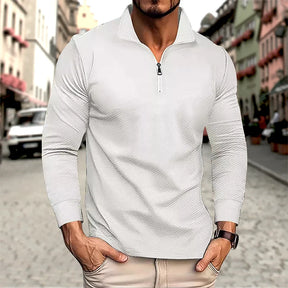 Suéter Slim Masculino com Zíper - 100% Algodão